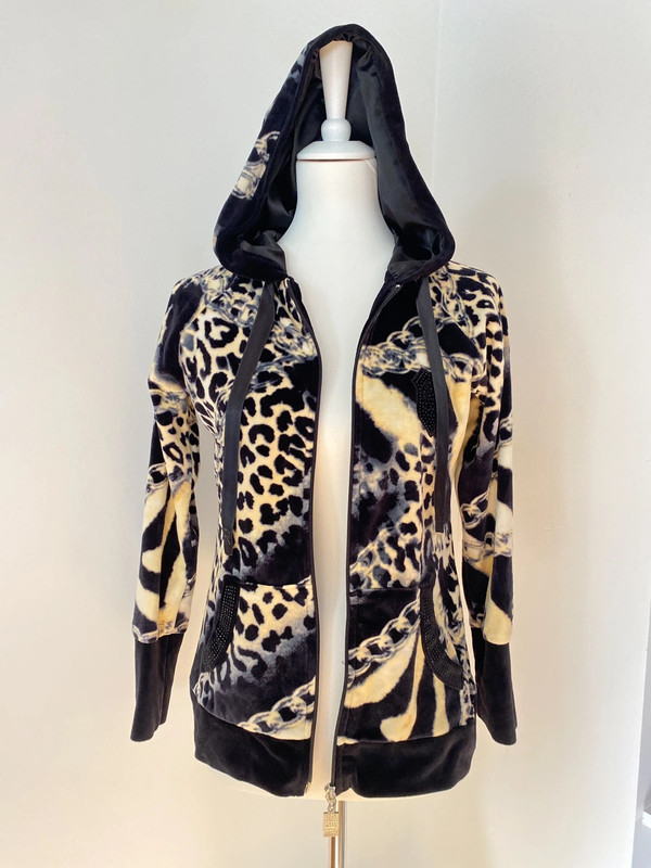 Y2K Stil Leopardenmuster Kapuzenjacke mit Reißverschluss - Vintage Love