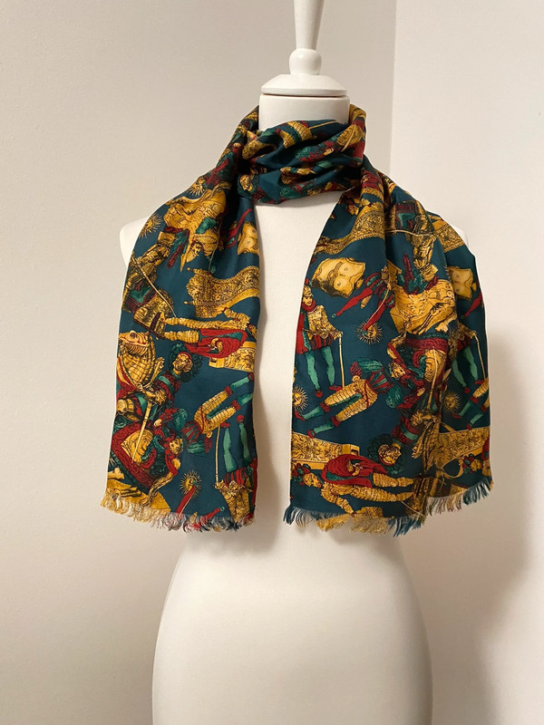 Vintage Seidenschal von Prochownick mit Italienischem Design