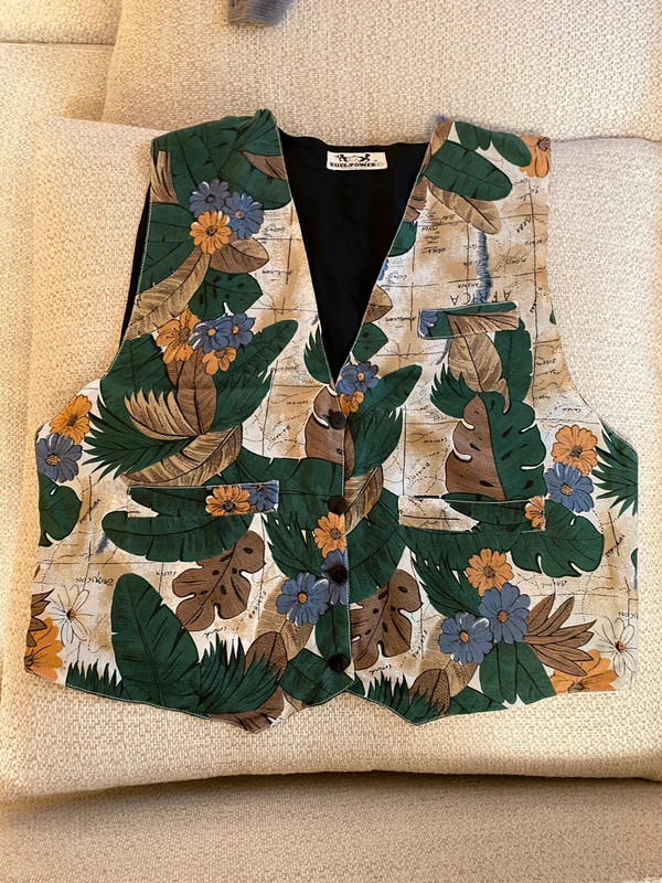 Vintage Blumenmuster Weste ohne Ärmel von Vintage Love