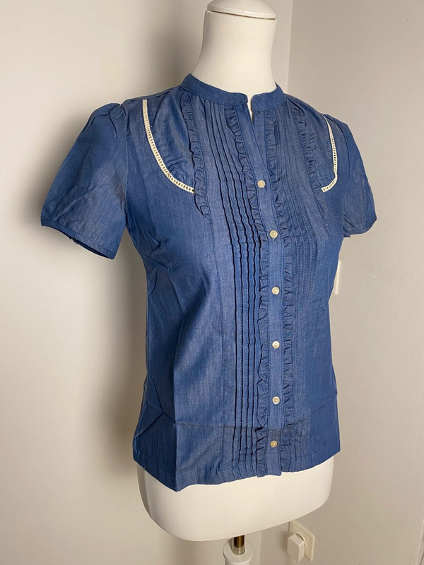 Vive Maria Jeansbluse mit Rüschendetails Größe XS