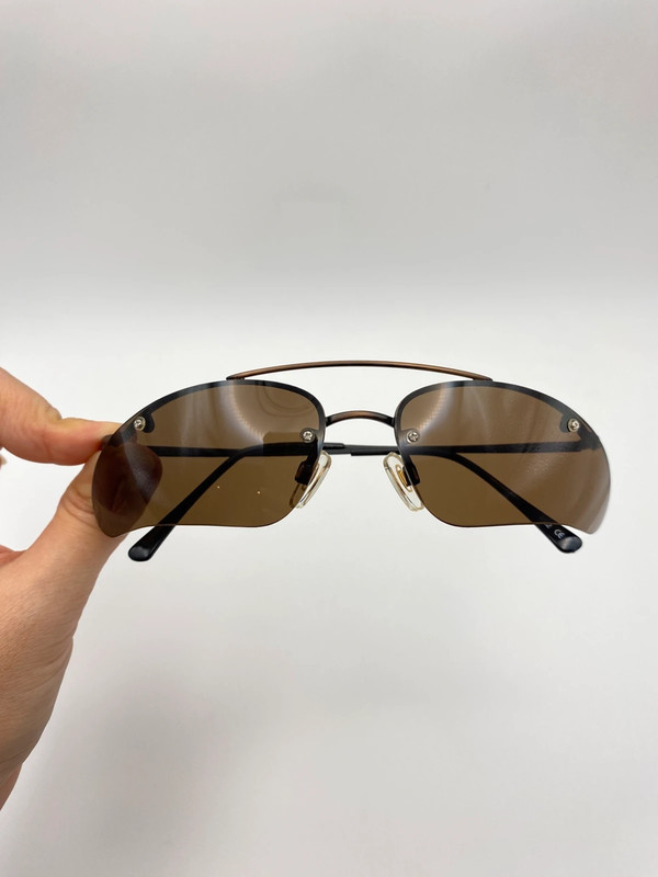Vintage Y2K Sonnenbrille mit Braunen Gläsern