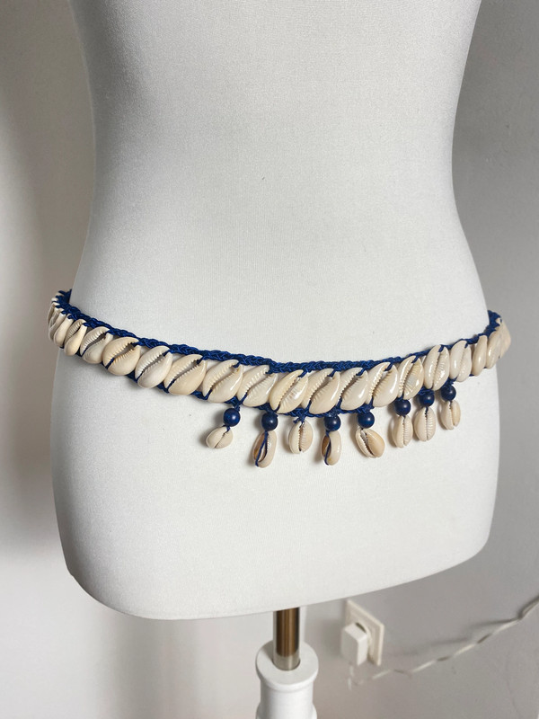 Shell- und Perlen-Hipster-Gürtel mit Verstellbarer Taille