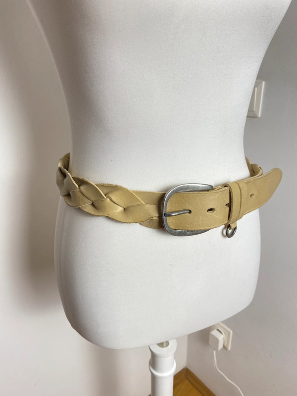 Marc O'Polo Ledergürtel mit Flechtmuster, Country Stil