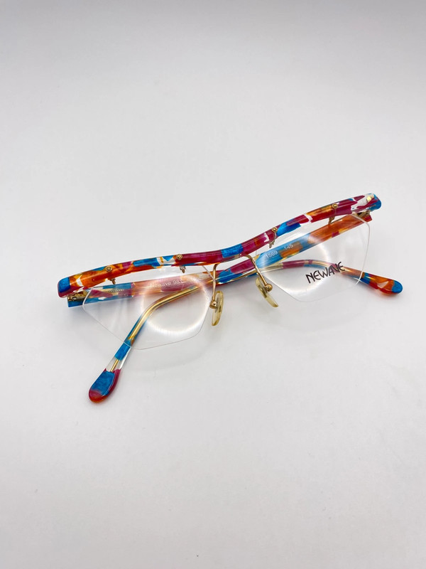 Vintage 90er Jahre Stil Bunte Plastikbrille mit Klarsichtgläsern