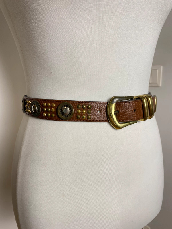 Sunbelt by Rosner Accessoires Vintage Ledergürtel mit Nieten