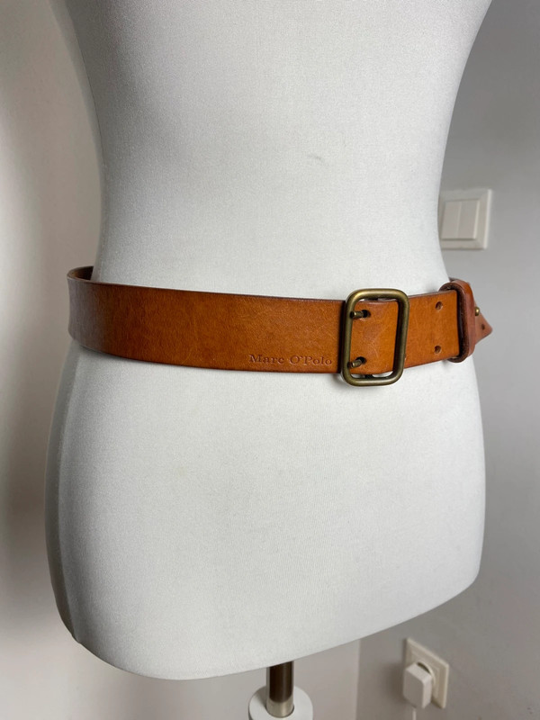 Marc O'Polo Ledergürtel Größe 85 Braun, Verstellbar