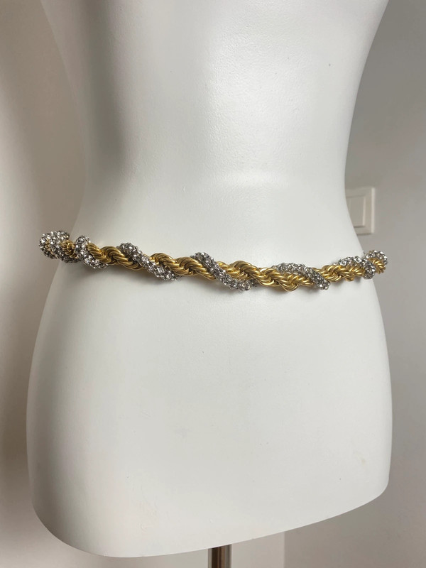 Vintage Style Statement-Gürtel mit Strasssteinen und Knoten-Design von Vintage Love