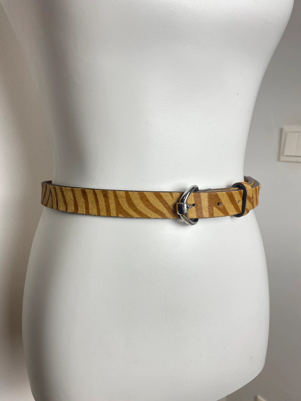 Ralph Lauren schmaler Tierprint Gürtel mit Schnalle, größenverstellbar