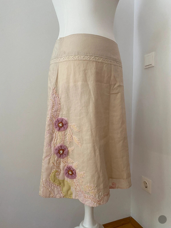 Vintage Love Midirock mit Blumenstickerei und Spitze