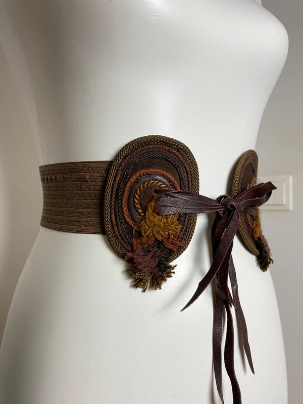 Vintage Boho Taillengürtel mit Fransen und Elasthan von Vintage Love