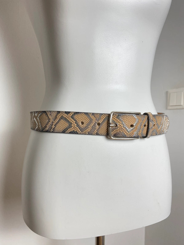Vanzetti Ledergürtel mit glänzendem Schlangenmuster