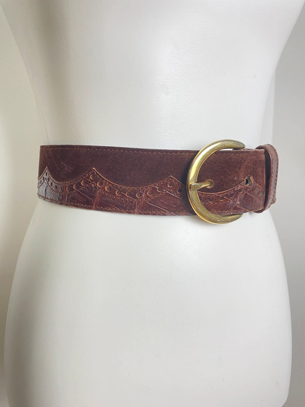 Vintage Wide Leather Belt Adolf Made in West Germany