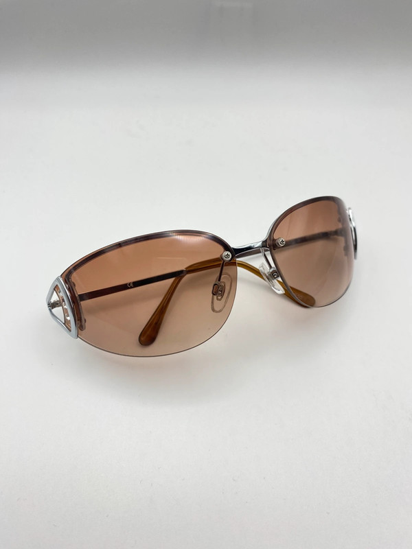 Vintage Y2K Stil Sonnenbrille mit Strasssteinen 2000er Jahre