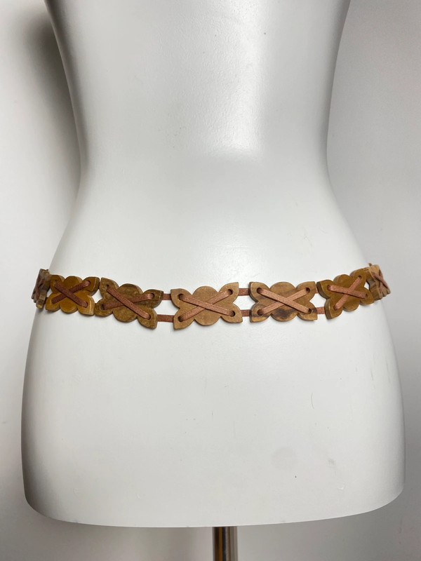 Y2K Stil Holz-Gürtel Boho Taille Gürtel, Verstellbar, Leicht