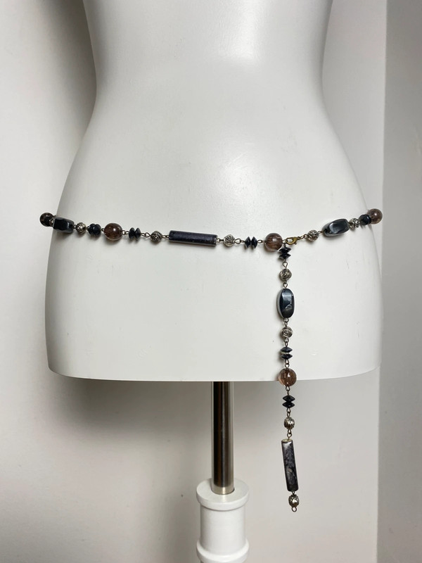 Vintage Love Y2K Stil Kettengürtel mit Perlen und Beads