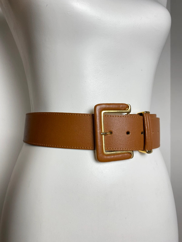 Vintage Love Breiter Ledergürtel mit Großer Messingschnalle