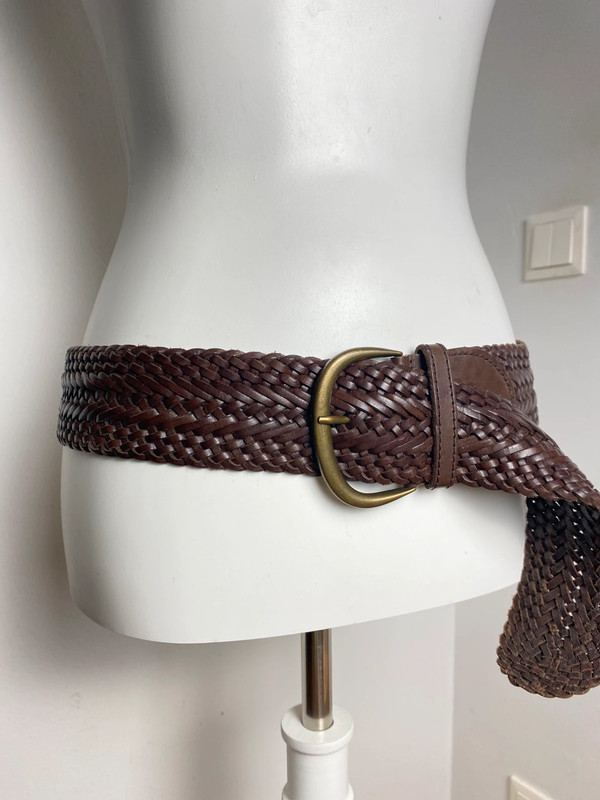 Massimo Dutti Breiter Flechtgürtel aus Leder