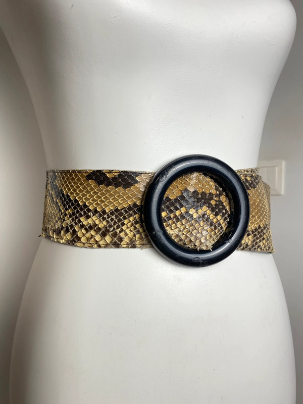 Vintage Gürtel mit Schlangenmuster und breitem Design von Vintage Love