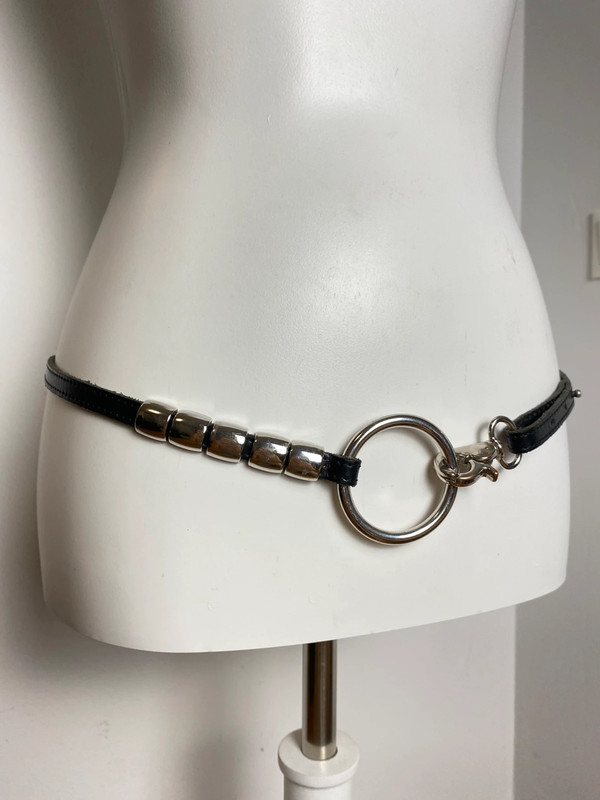 Vintage Y2K Stil Gürtel schmal mit Ringverschluss