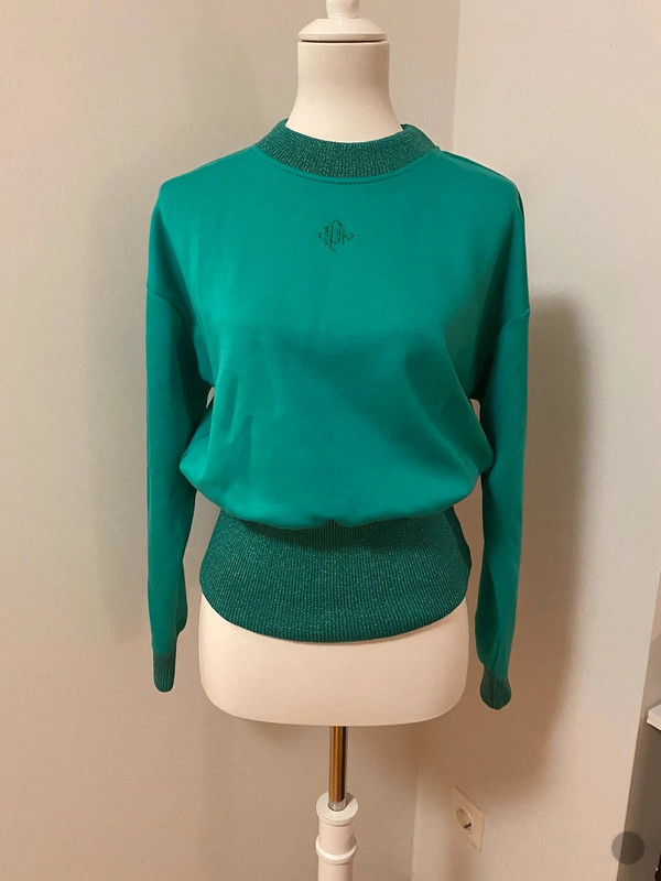 Ipekyol Grüner Sweatshirt mit Rippenkragen und Saum