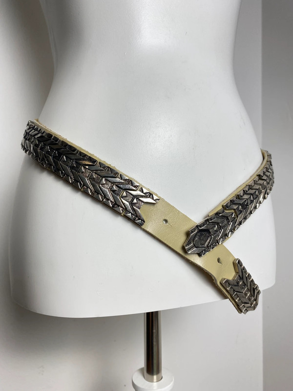 Vintage Metallschnalle Gürtel für Damen, Einzigartig und Auffällig 85 cm