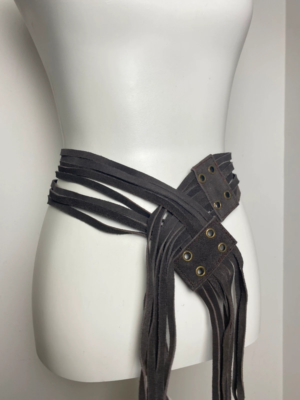 Vintage Love Y2K Stil Ledergürtel mit Fransenquasten Boho-Design