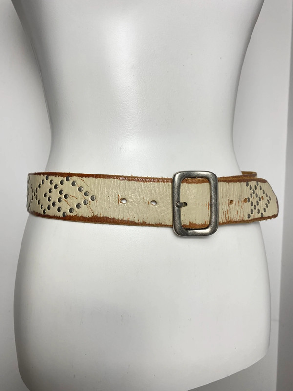 Vintage Ledergürtel mit Metall-Nieten